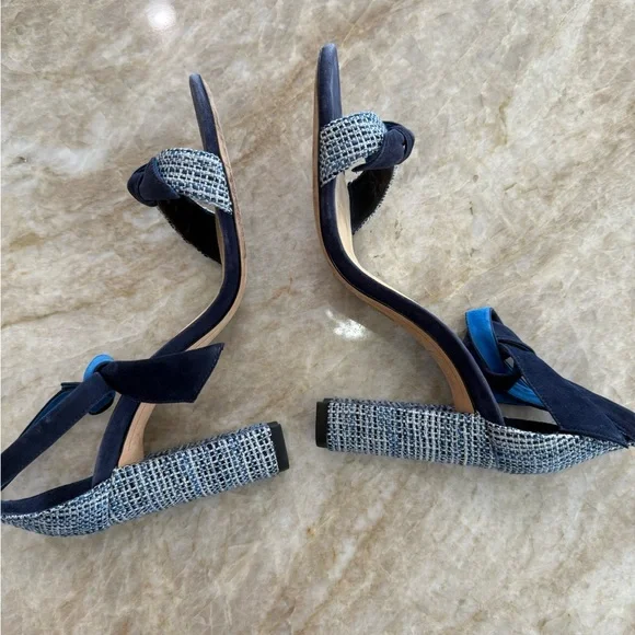 Alexandre Birman Blue Heeled Sandals with Elegant Design